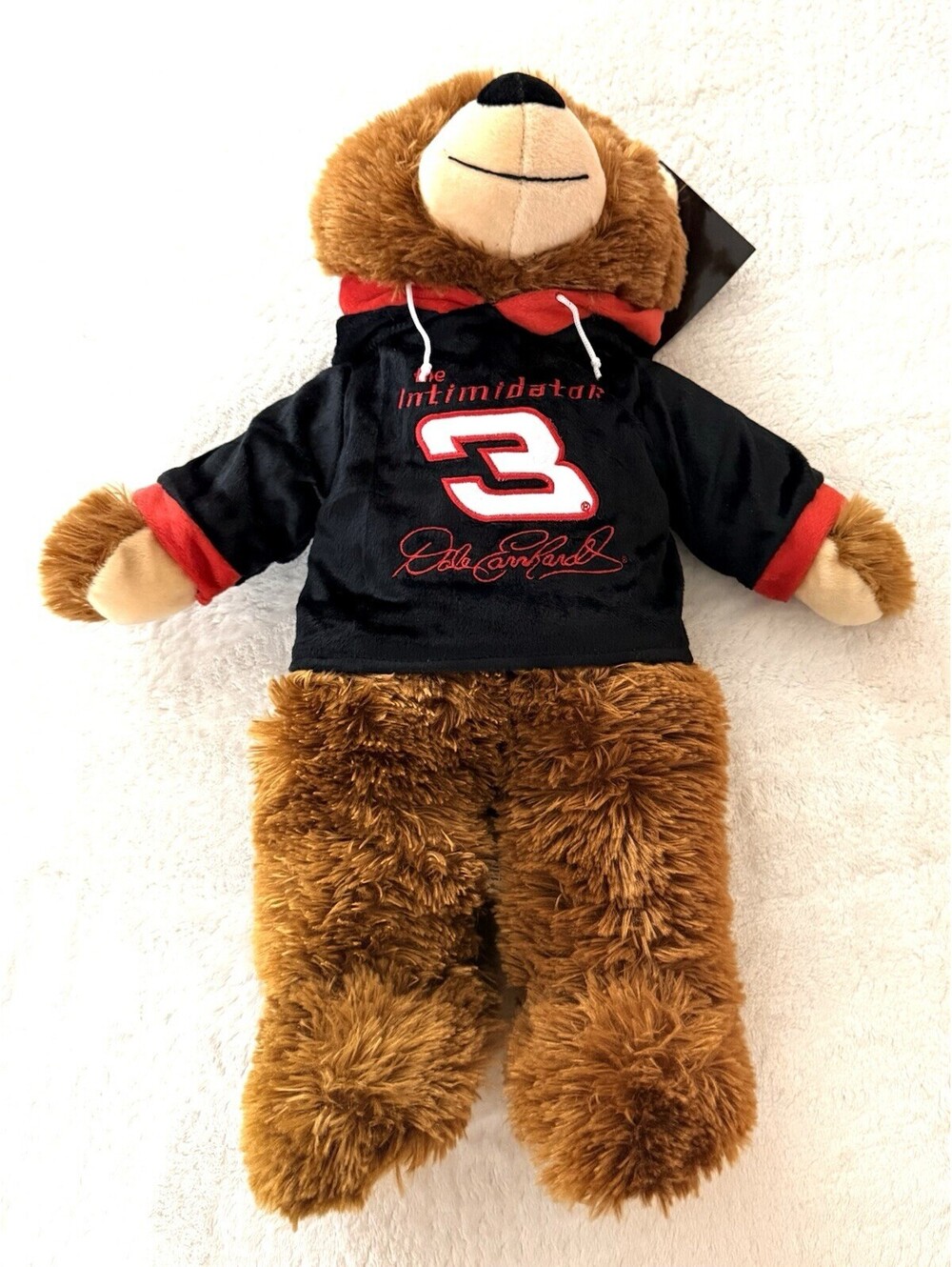 Dale Earnhardt Sr #3 The Intimidator 20” Plush Bear Hoodie NWT NASCAR 2009